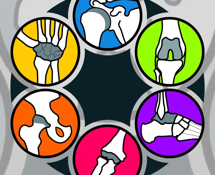 Logotipo del Congreso Internacional en Santander sobre técnicas actuales de artroscopia.